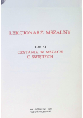 Lekcjonarz mszalny Tom VI