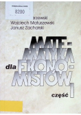 Matematyka dla ekonomistów Część 1
