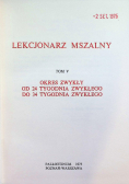 Lekcjonarz Mszalny Tom V