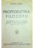Propedeutyka filozofii 1938 r.