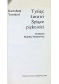 Tysiąc żurawi Śpiące piękności