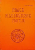 Prace filologiczne Tom XLIII