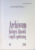 Archiwum historii filozofii i myśli społecznej Nr 40 / 95