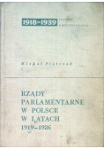 Rządy parlamentarne w Polsce w latach 1919 1926
