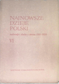 Najnowsze dzieje Polski materiały i studia z okresu 1914 - 1939 Tom VI