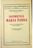 Najświętsza Marja Panna 1934 r.