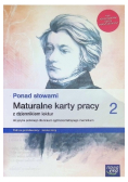 Ponad słowami Maturalne karty pracy z dziennikiem lektur Klasa 2