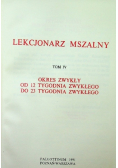 Lekcjonarz Mszalny Tom IV