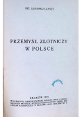 Przemysł złotniczy w Polsce 1933 r.