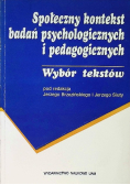 Społeczny kontekst badań psychologicznych i pedagogicznych