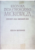 Kronika życia i twórczości Mickiewicza lata 1798-1824