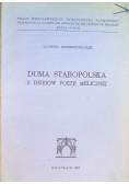 Duma staropolska z dziejów poezji melicznej