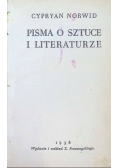 Pisma o sztuce i literaturze, 1938r.