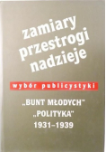 Zamiary Przestrogi Nadzieje Bunt Młodych Polityka 1931 - 1939