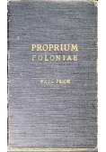 Proprium poloniae  Pars prior