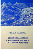 Schroniska górskie w Karpatach Polskich w latach 1939 do 1945