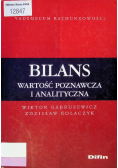 Bilans Wartość poznawcza i analityczna