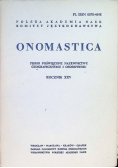 Onomastica rocznik XXV
