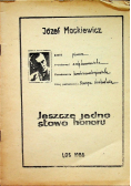 Jeszcze jedno słowo honoru