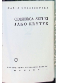 Odbiorca sztuki jako krytyk