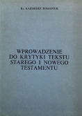 Wprowadzenie do Krytyki tekstu Starego  i Nowego Testamentu