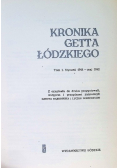 Kronika Getta Łódzkiego Tom I