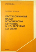 Odczasownikowe nazwy wykonawców czynności