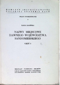 Nazwy miejscowe dawnego Województwa Sandomierskiego część 2