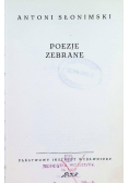 Poezje zebrane Słonimski