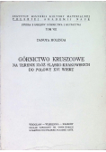 Górnictwo Kruszcowe Na Terenie Złóż Śląsko-krakowskich Do Połowy XVI Wieku