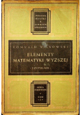 Elementy matematyki wyższej 1947 r.