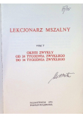 Lekcjonarz Mszalny Tom V