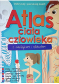 Atlas ciała człowieka z naklejkami i plakatem