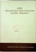 Spis fachowych pracowników służby zdrowia