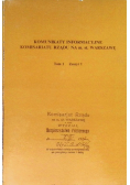Komunikaty informacyjne Komisariatu Rządu na  miasto Warszawę Tom 1 Zeszyt 1