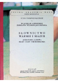 Słownictwo Warmii i Mazur Wierzenia i obrzędy