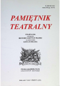 Pamiętnik teatralny Zeszyt Nr 1 / 15
