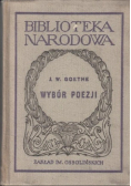 Goethe Wybór poezji