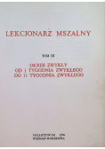 Lekcjonarz mszalny Tom III