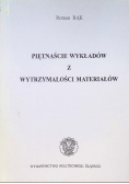 Piętnaście Wykładów Z Wytrzymałości Materiałów