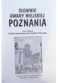 Słownik gwary miejskiej Poznania