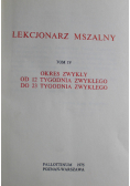 Lekcjonarz mszalny Tom V