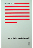 Wypiski ostatnie Tom 2
