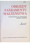Obrzędy sakramentu małżeństwa