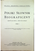 Polski słownik Biograficzny Tom V