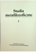 Studia metafilozoficzne Tom I