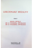 Lekcjonarz mszalny Tom V