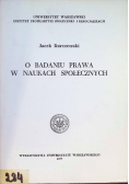 O badaniu prawa w naukach społecznych