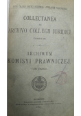 Archiwum Komisyi Prawniczej Tom III 1895 r.