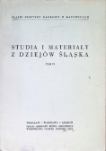 Studia i materiały z dziejów Śląska Tom IV